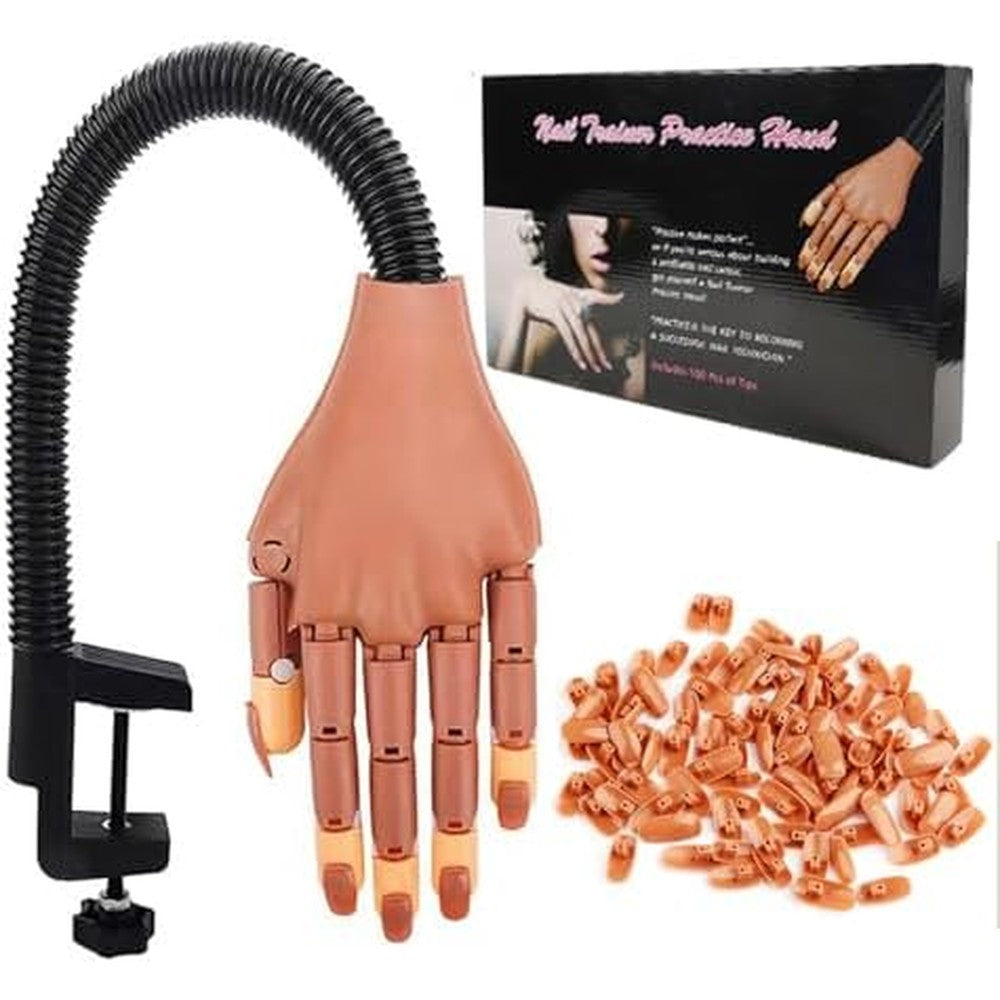Dasgirl flexible practice hand for acrylic nails front view