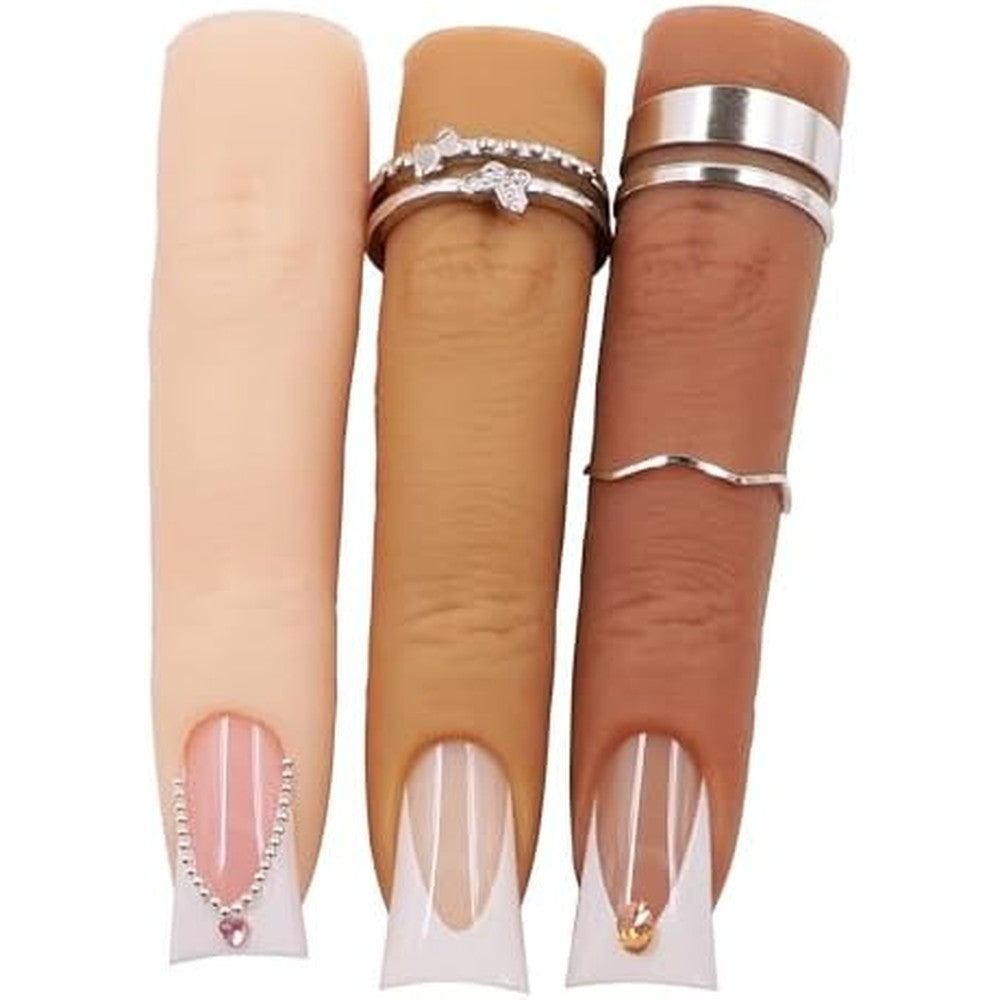 Naughtology silicon fake fingers set with three skin tones