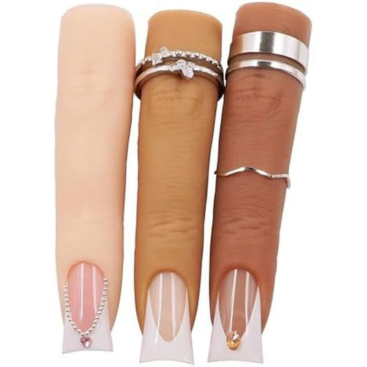 Naughtology silicon fake fingers set with three skin tones