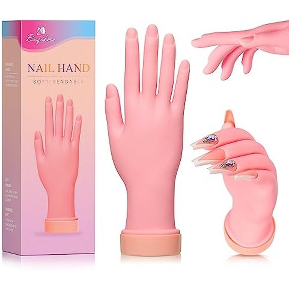 Buqikma nail practice hand front view for manicure training