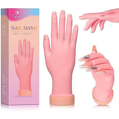 Buqikma nail practice hand front view for manicure training