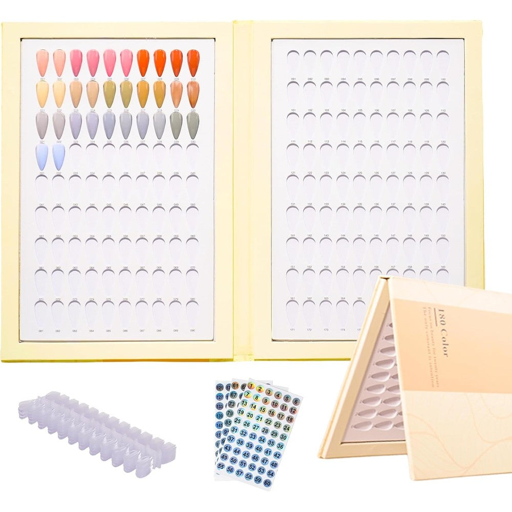 Acycoin2A 180 color nail display book front view
