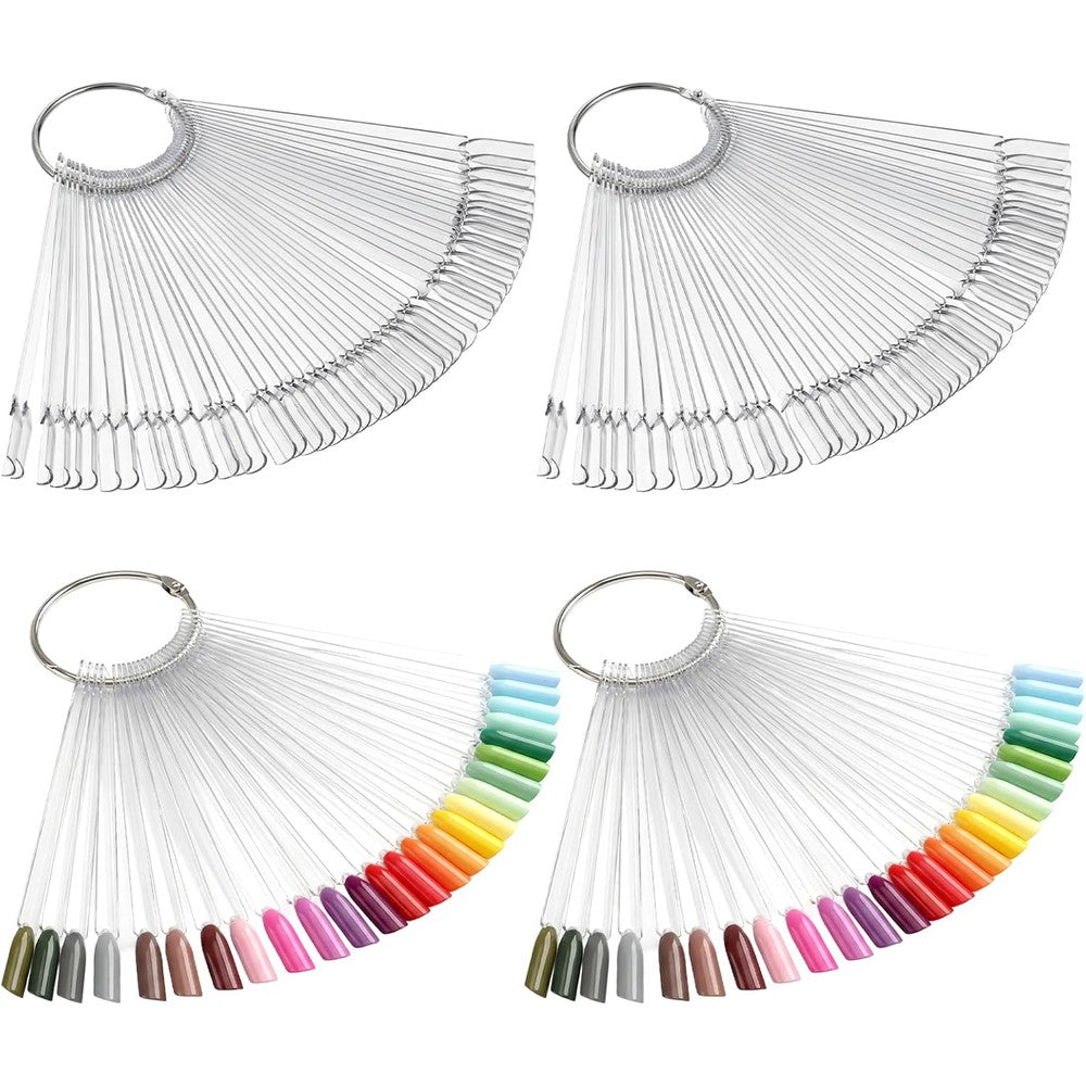 Mollensiuer 200 Pieces Nail Swatch Sticks front view