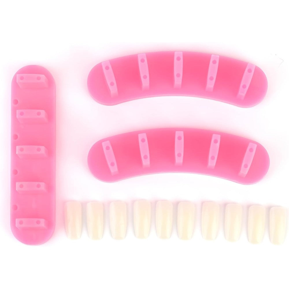 Rolabling false nail art practice stand front view