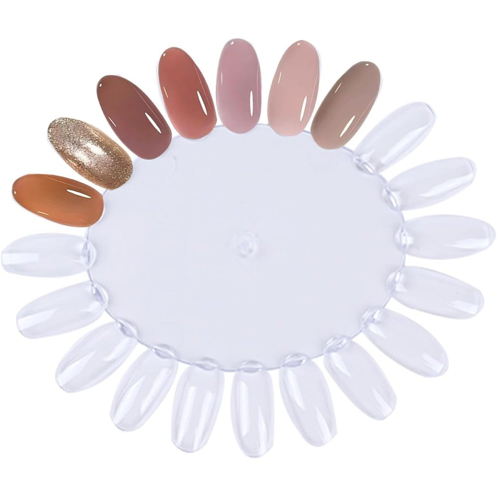 Worutuk 20 pieces nail swatches wheels set front view