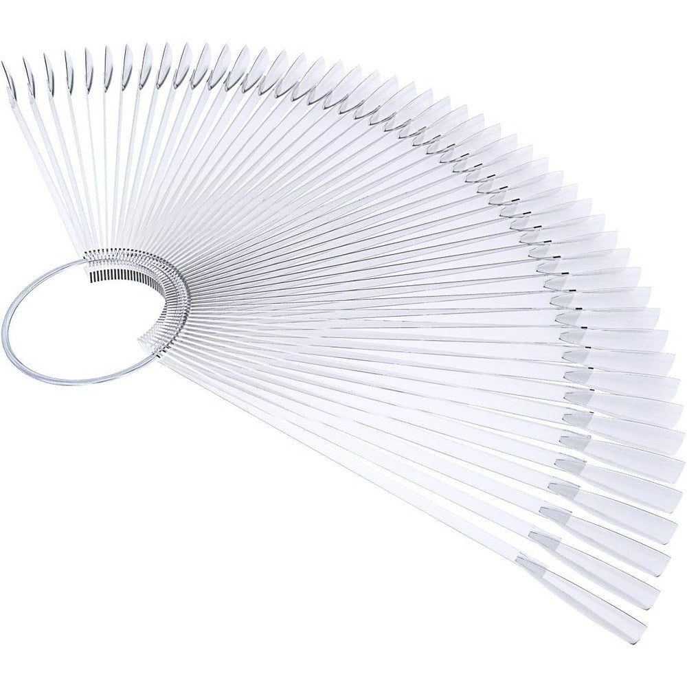Ttsam clear nail art swatches sticks set with metal ring front view