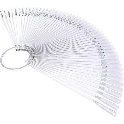 Ttsam clear nail art swatches sticks set with metal ring front view