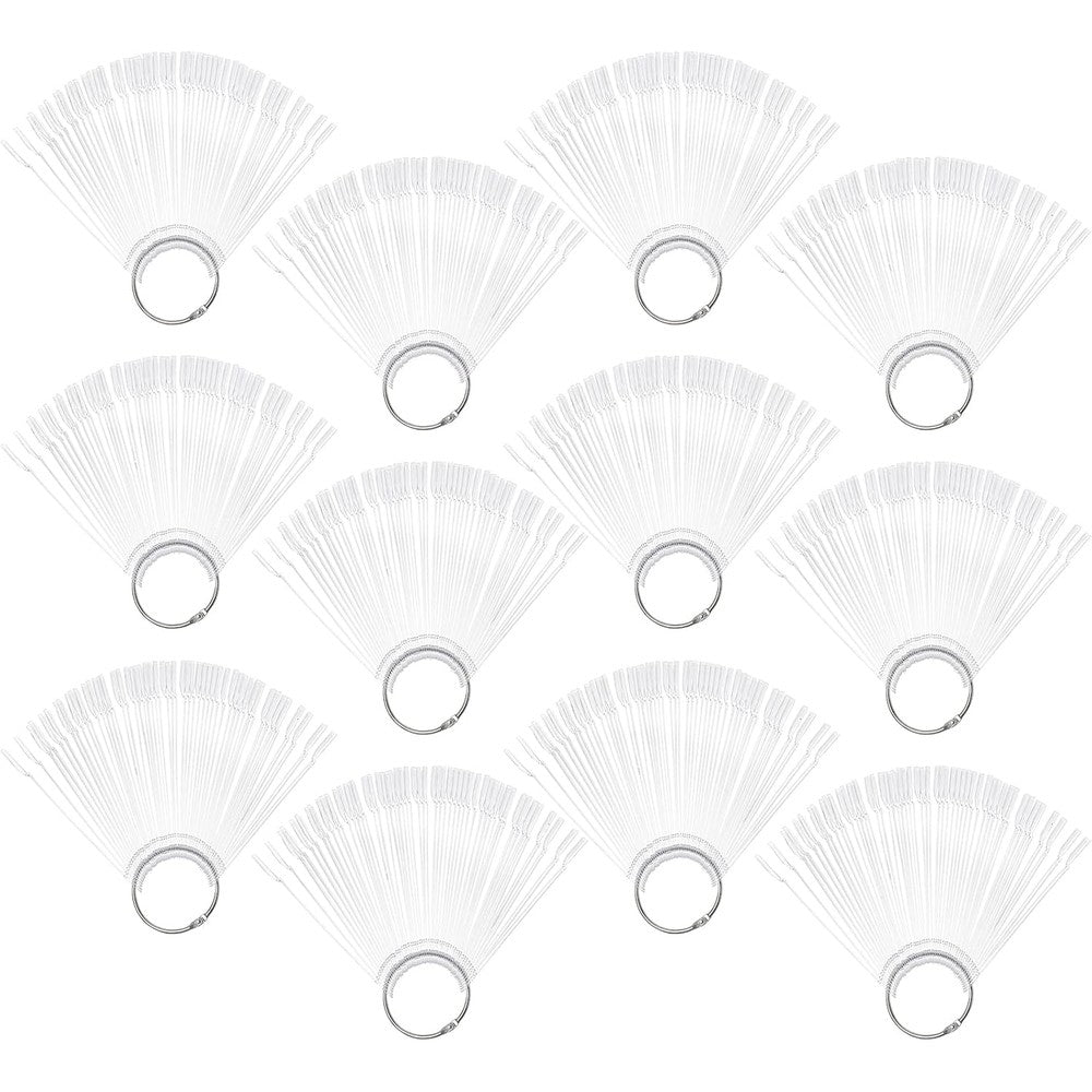 Hedume 600 Tips Clear Nail Swatches Sticks With Metal Screw Split Ring Holder For Professional Nail Art Display And Home DIY Polish Organization - Image 1