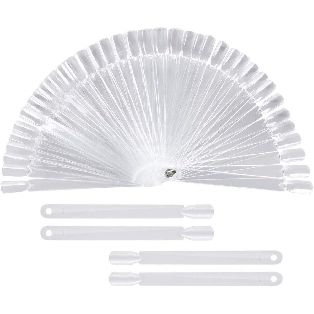 Btyms 200 pieces clear square nail tips front view
