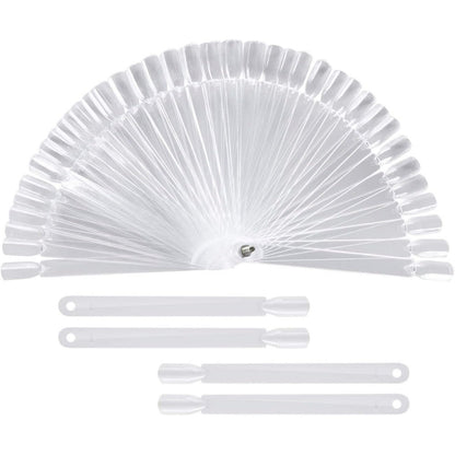 Btyms 200 pieces clear square nail tips front view