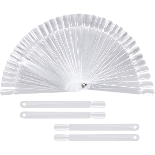 Btyms 200 pieces clear square nail tips front view
