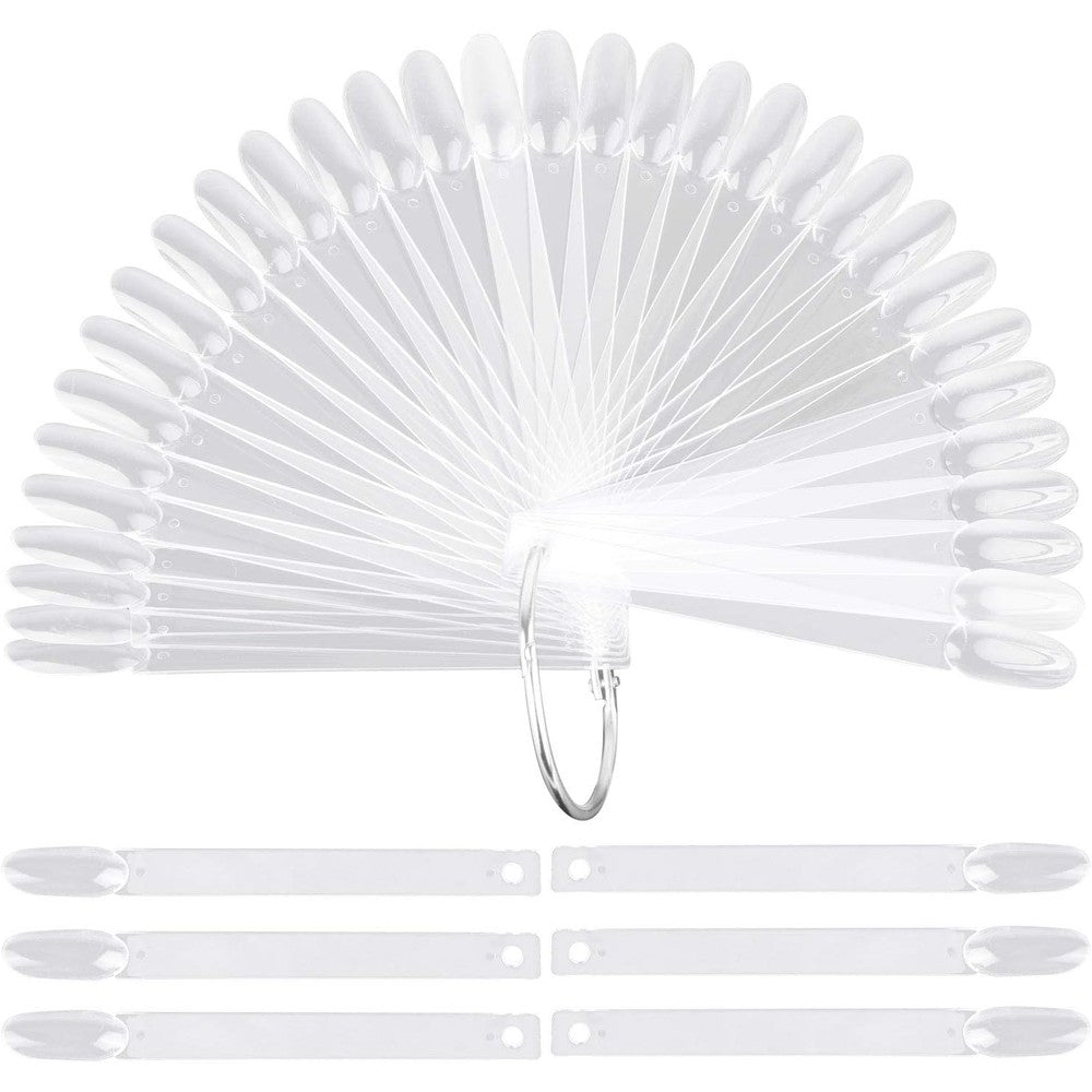LoveBB 200 Pcs Transparent Nail Swatch Sticks front view