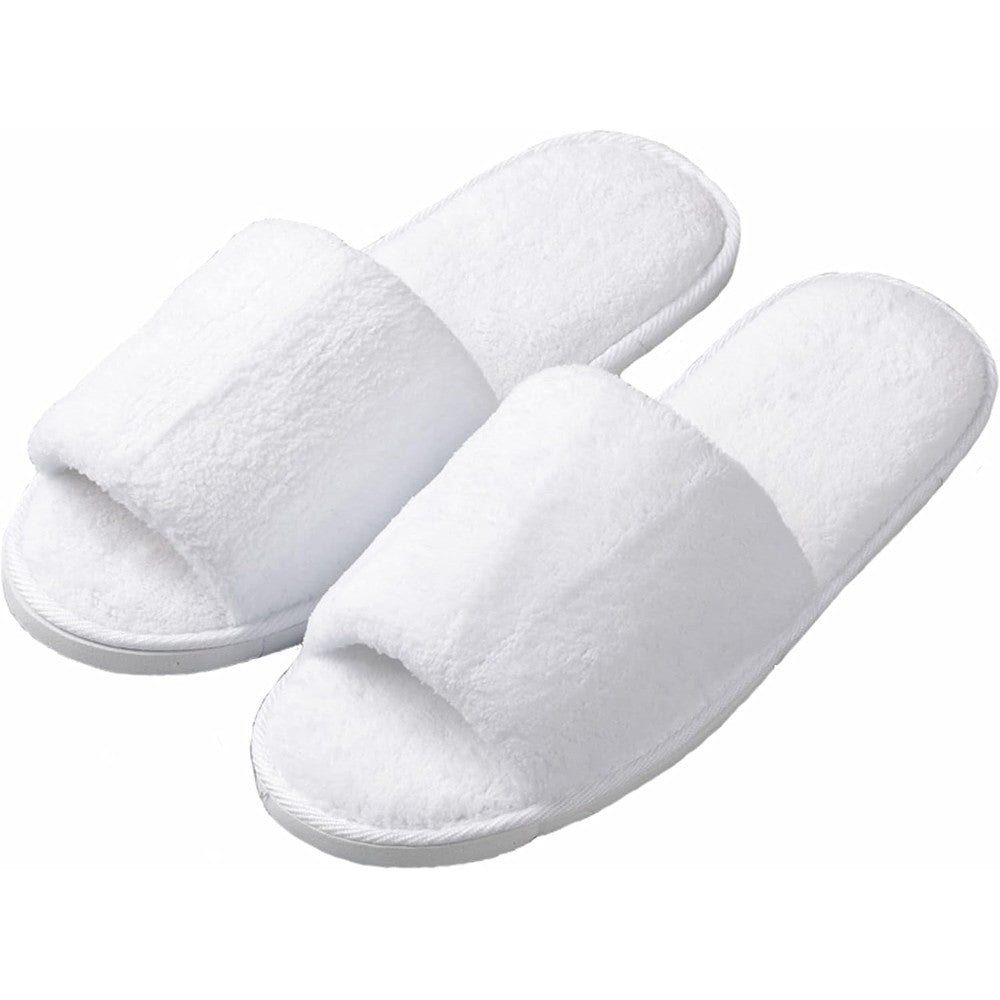 KHC-KHF velvet open toe spa slippers front view pack of five