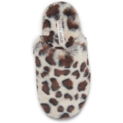 Laura Ashley Ladies All Over Plush Memory Foam Slippers Comfortable Indoor House Shoes For Women With Faux Fur Lining And Non Slip Sole - Image 1