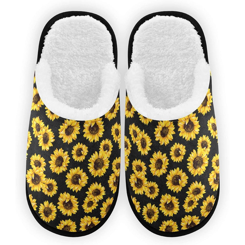 Umidedor sunflower memory foam indoor slippers front view