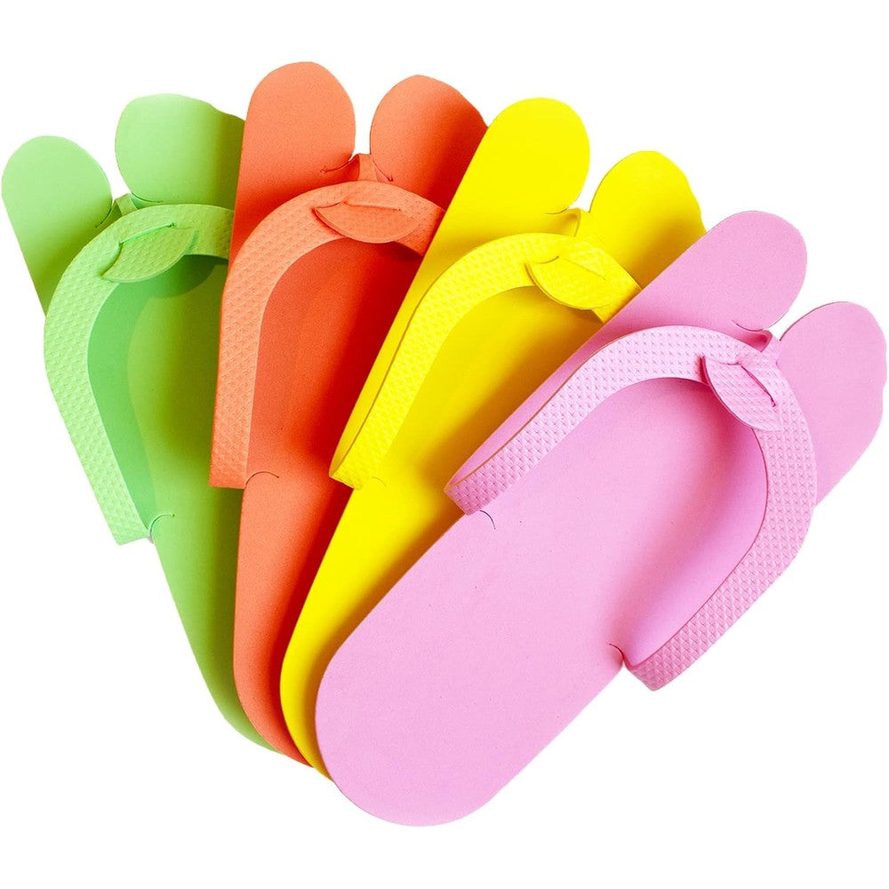 ZCollection ZMOI EVA disposable pedicure slippers front view showing colorful foam flip flops
