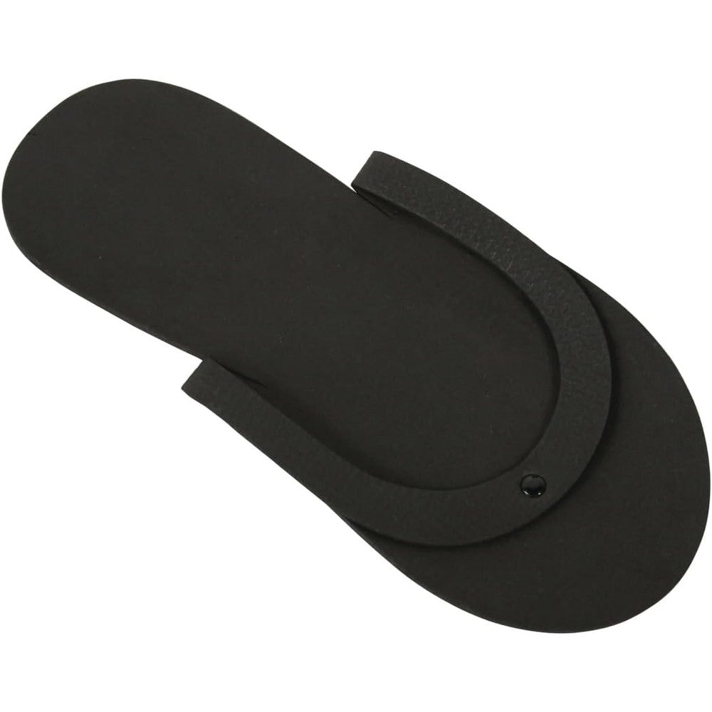 ForPro Professional Collection Comfy Pedi Slippers front view showing black disposable foam design