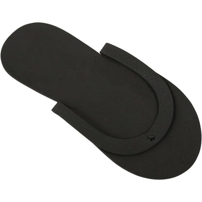 ForPro Professional Collection Comfy Pedi Slippers front view showing black disposable foam design