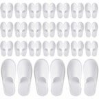 Juvale disposable slippers front view showing white closed toe design