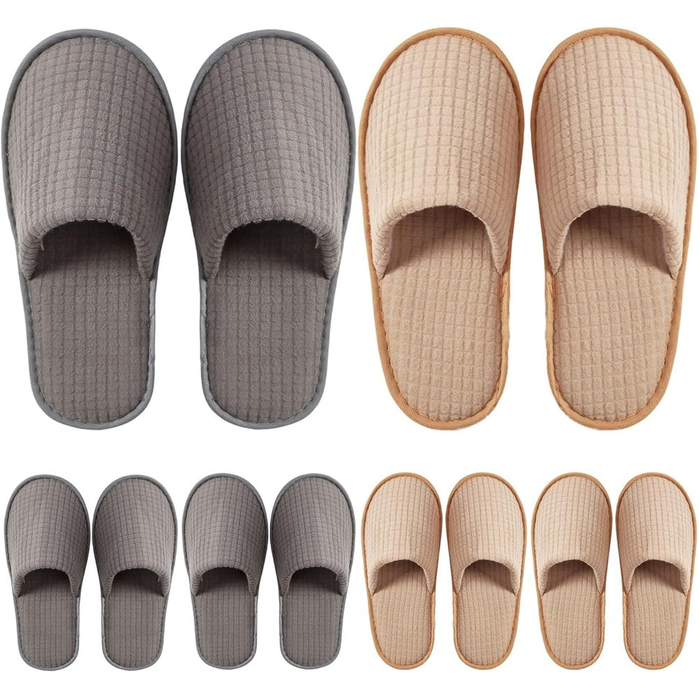 Decoue 6 pairs disposable guest slippers front view