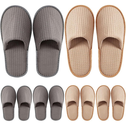 Decoue 6 pairs disposable guest slippers front view