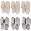 Ostadarra spa slippers front view of beige and gray pairs