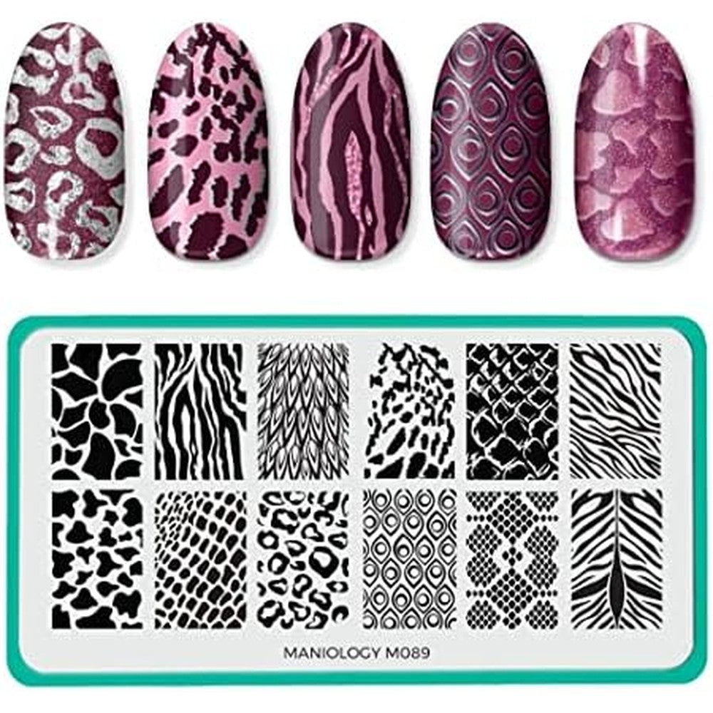 Maniology Animal Instinct nail stamping plate front view