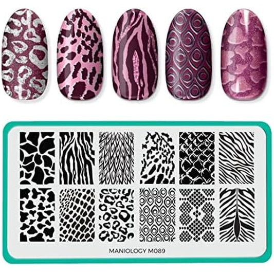 Maniology Animal Instinct nail stamping plate front view