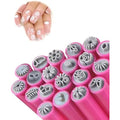 Geyynow 20 piece nail art stamp pen set front view