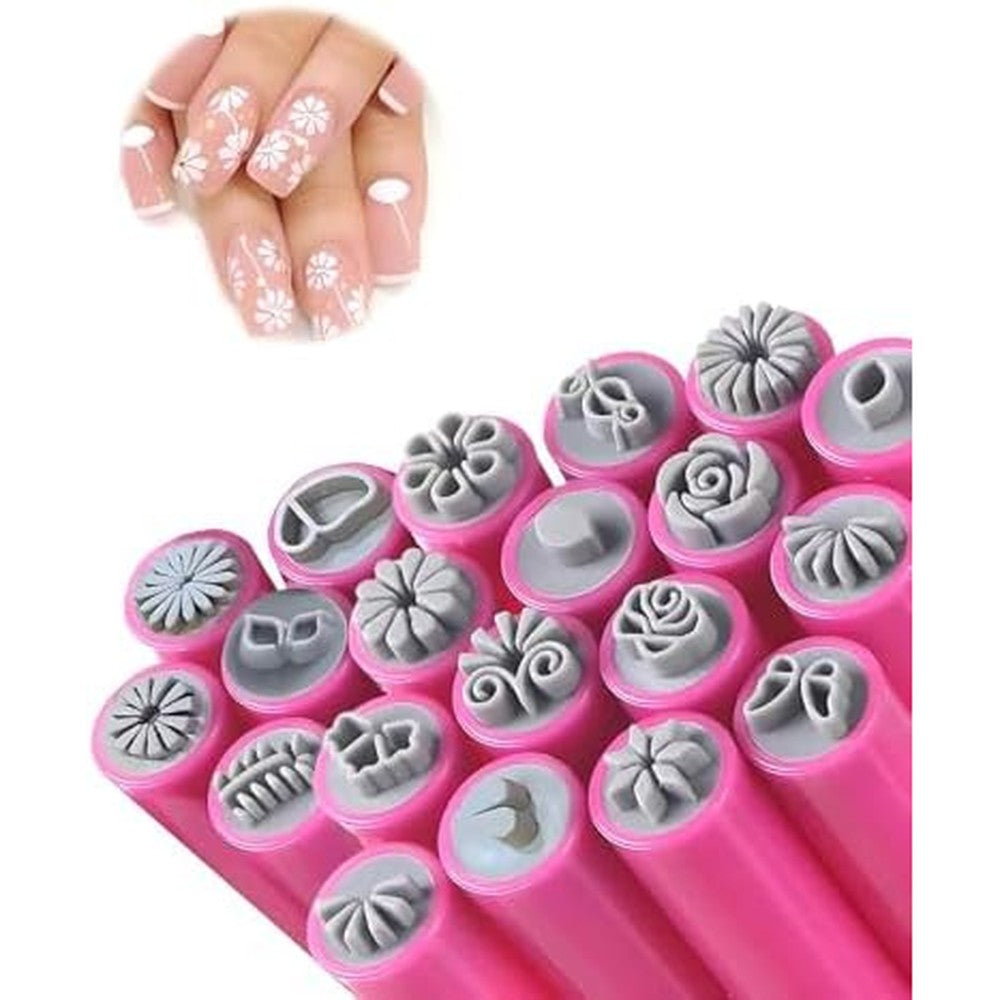 Geyynow 20 piece nail art stamp pen set front view