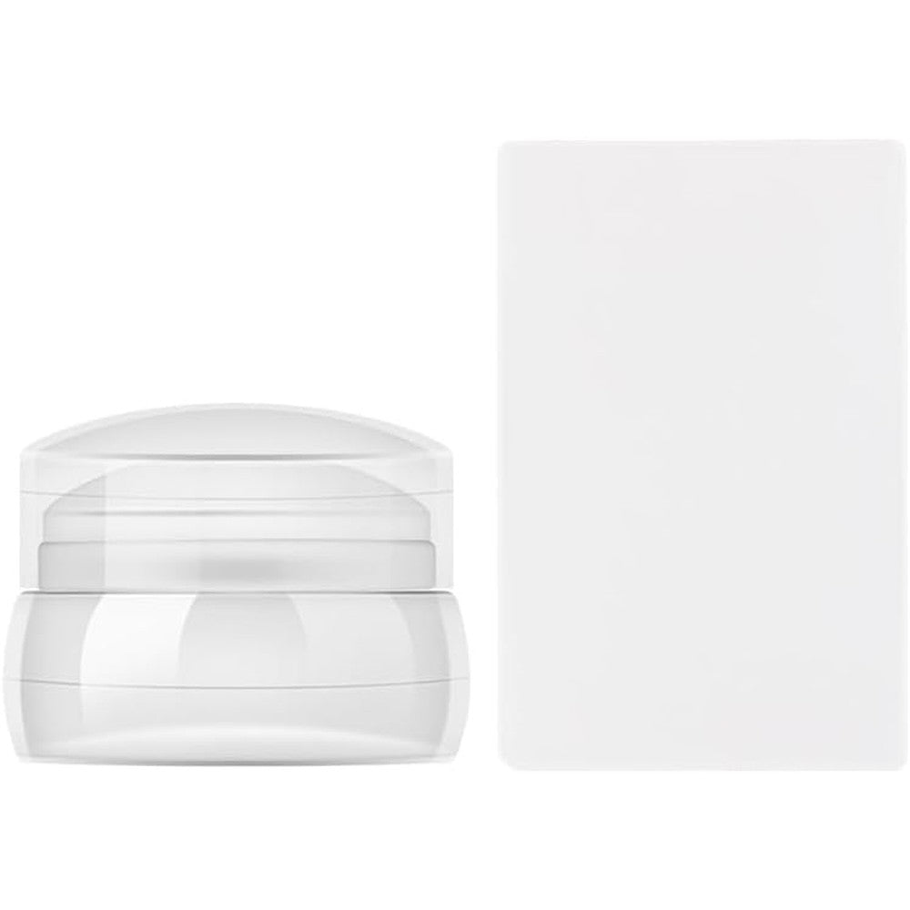 Bs Agency Nail Art Stamper Kit with clear silicone head and scraper
