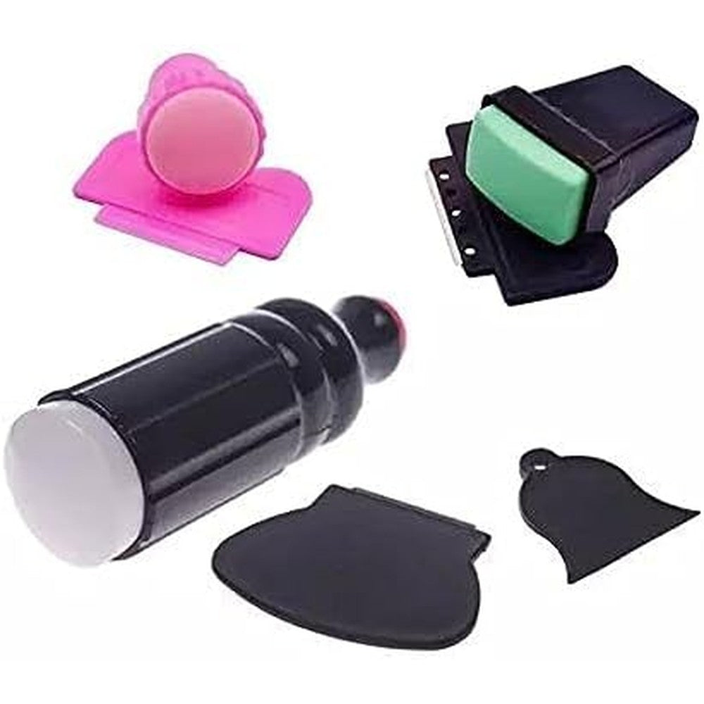 Goliton 3 sets nail art stamper and scraper tool front view