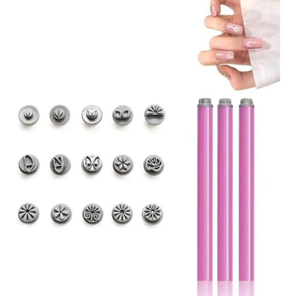 Wokoto 15 piece nail art stamp pen set front view