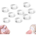 Vonrui 9 piece clear jelly silicone nail art stamper heads front view