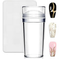 NPAH French Tip Nail Art Stamper Kit with silicone head and scraper front view
