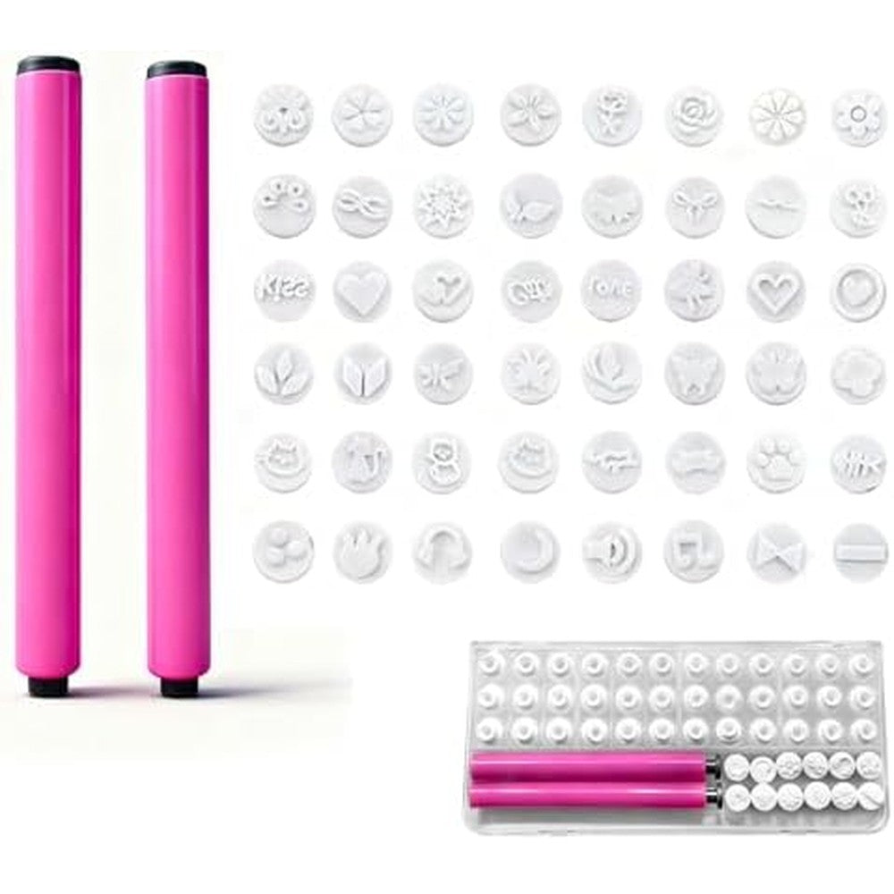 Ecoflick 48 Piece Nail Stamp Pen Set with 46 interchangeable heads