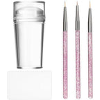 Arcjunys French tip nail stamper clear silicone kit