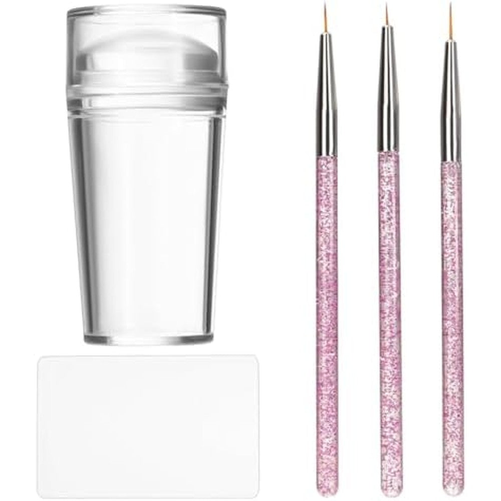 Arcjunys French tip nail stamper clear silicone kit
