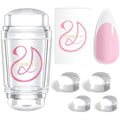 Azurebeauty French Tip Stamp kit featuring the transparent stamper handle and accessories.