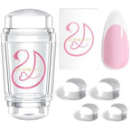 Azurebeauty French Tip Stamp kit featuring the transparent stamper handle and accessories.
