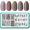 Maniology Antique Swirls M396 nail stamping plate front view