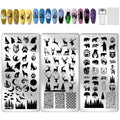 PH PandaHall wild animals nail stamping plates front view showing three nature stencils