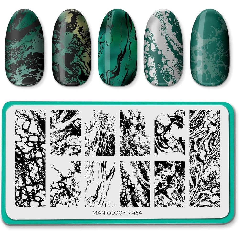 Maniology Fluid Art Special FX nail stamping plate front view