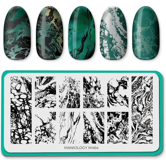 Maniology Fluid Art Special FX nail stamping plate front view