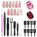 Modelones 15 piece cat eye magnetic nail tool set front view