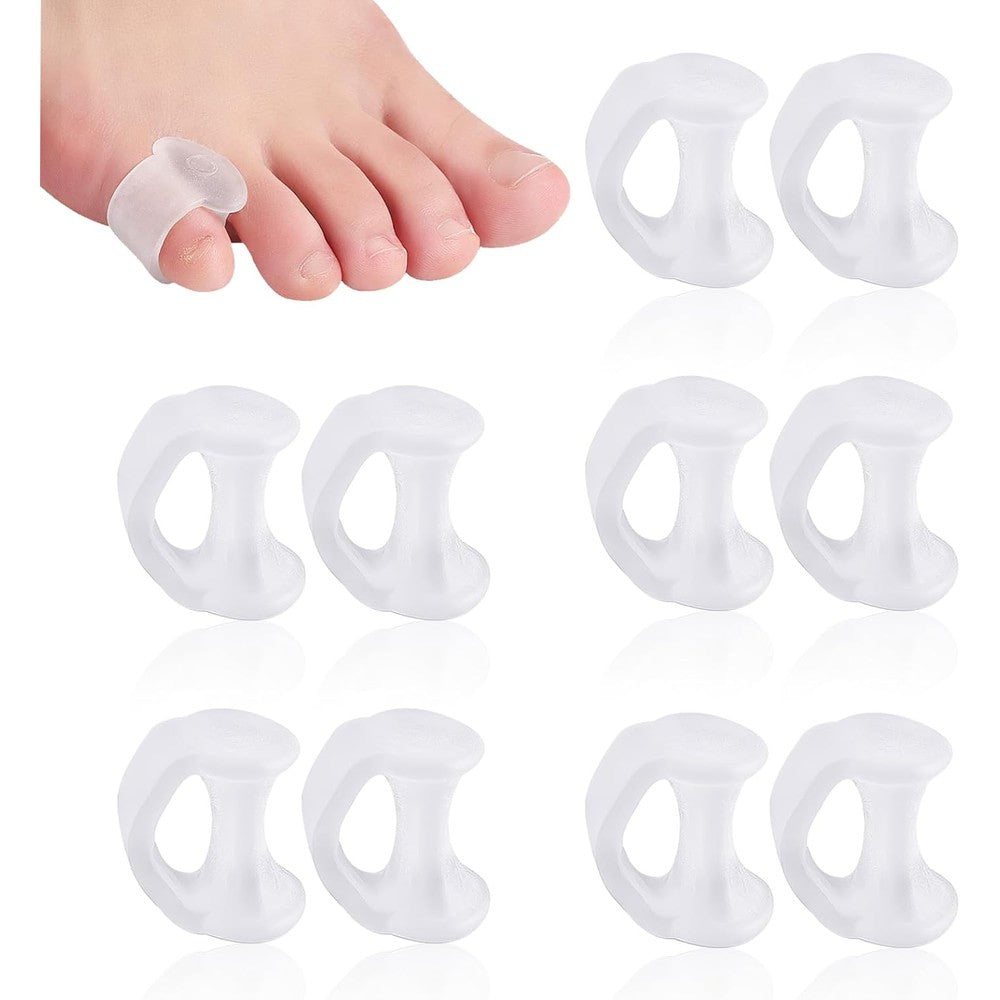 Duoxiate 10 pieces gel toe separator set front view