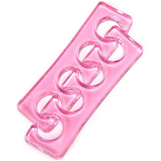 Rolabling flexible soft silicone pedicure toe separators front view