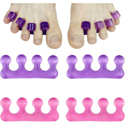 Ronchall 4 Pcs Gel Toe Separators front view for pedicure
