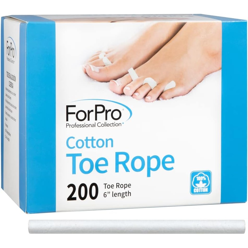ForPro Professional Collection Cotton Toe Rope 200 count box front view