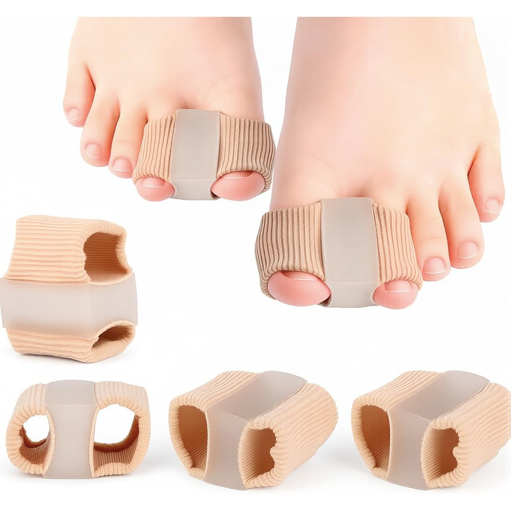 LeaOcaao 4 PCS Gel Bunion Toe Separators front view for foot health